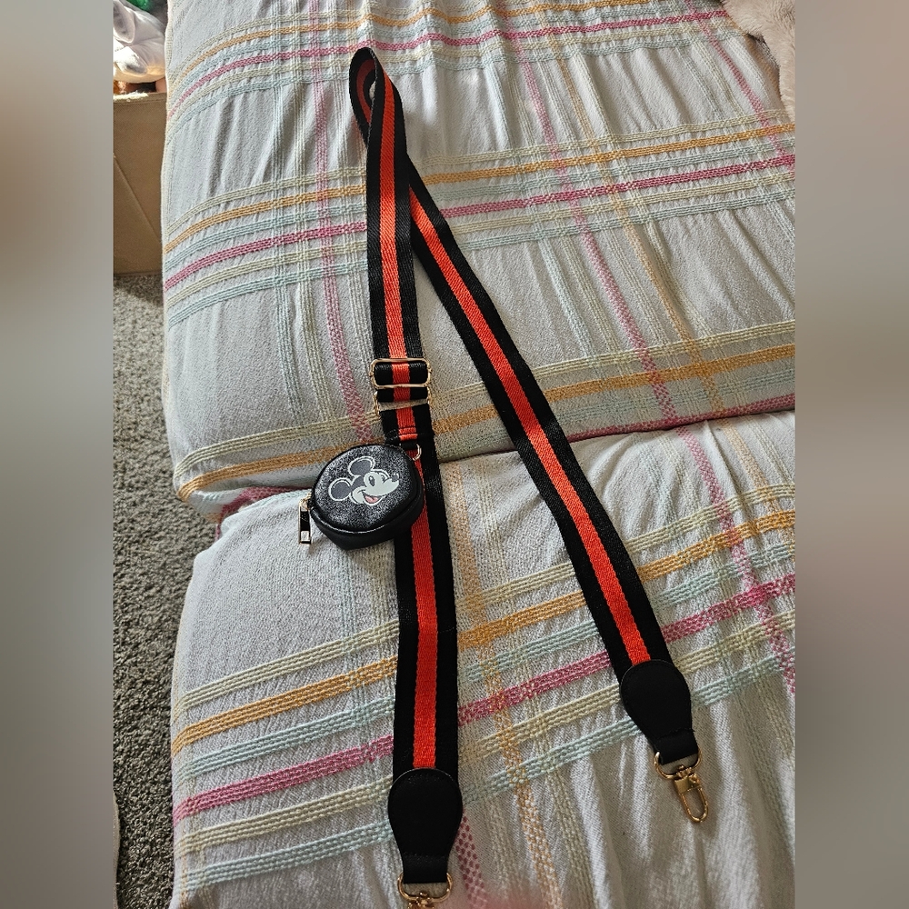 Black and Red Mickey Mouse Strap